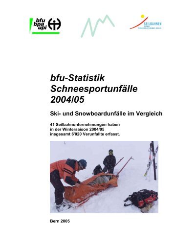 bfu-Statistik Schneesportunfälle 2004/05 Ski - Seilbahnen Schweiz