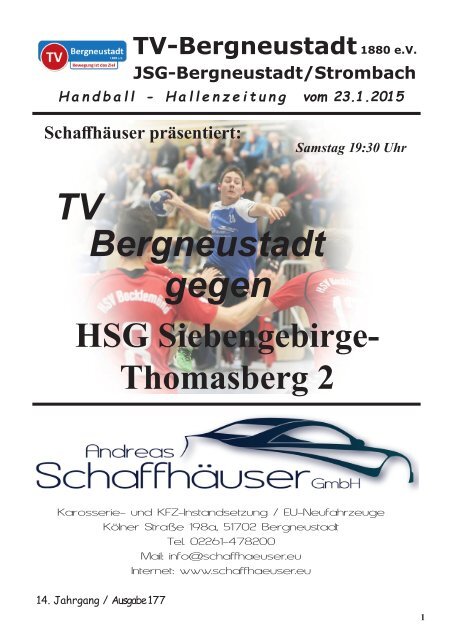 TVB Hallenzeitung Ausgabe177