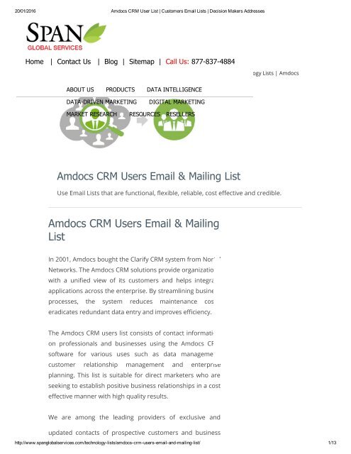 Transform your business with the list of companies who use Amdocs CRM