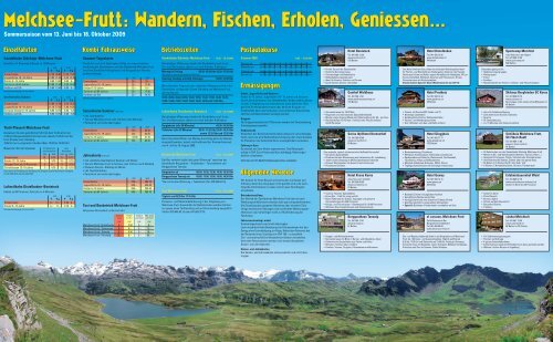 Attraktive Hotel- und Ferienwohnungs angebote ... - Melchsee-Frutt