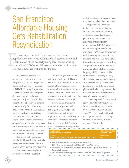 LOW-INCOME HOUSING TAX CREDIT SHOWCASE