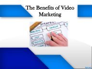 Benefits of Video Marketing