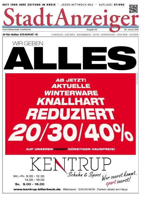 Stadtanzeiger Dulmen Kw 3