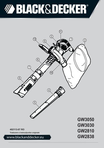 BlackandDecker Soffiante Depress- Gw3050 - Type 1 - Instruction Manual (Romania)