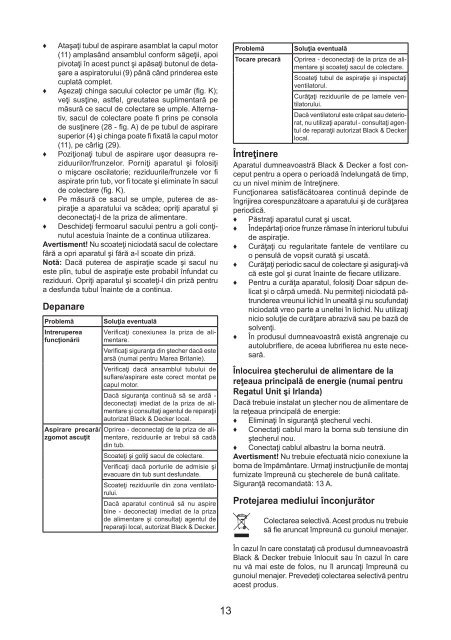 BlackandDecker Soffiante Depress- Gw3050 - Type 1 - Instruction Manual (Romania)