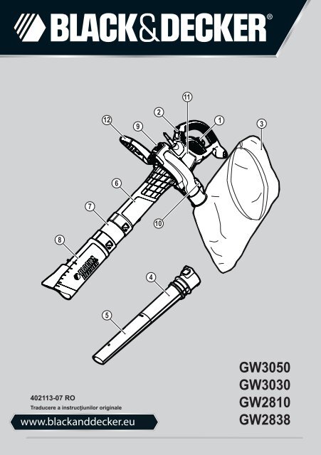 BlackandDecker Soffiante Depress- Gw2810 - Type 1 - Instruction Manual (Romania)