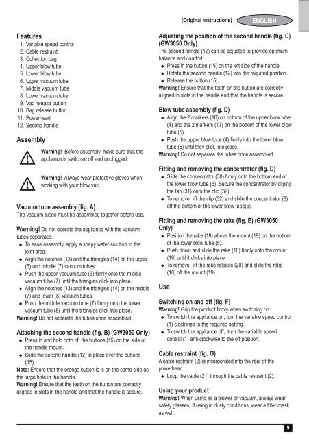 BlackandDecker Soffiante Depress- Gw2810 - Type 1 - Instruction Manual (Europeo)