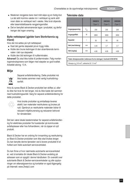 BlackandDecker Soffiante Depress- Gw2810 - Type 1 - Instruction Manual (Europeo)