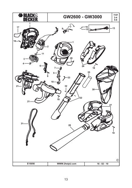 BlackandDecker Soffiante Depress- Gw2600 - Type 5 - Instruction Manual (Slovacco)