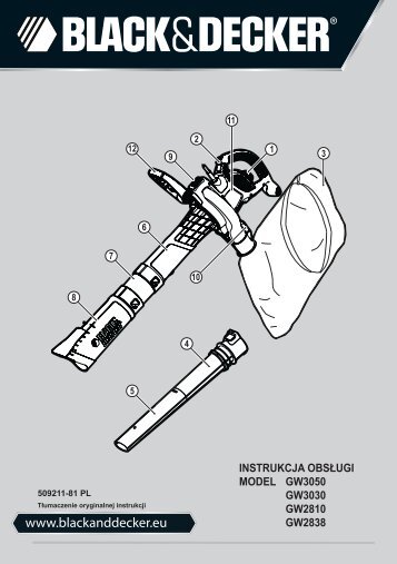 BlackandDecker Soffiante Depress- Gw2810 - Type 1 - Instruction Manual (Polonia)