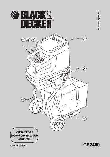 BlackandDecker Distruttore Giardin- Gs2400 - Type 1 - Instruction Manual (Slovacco)