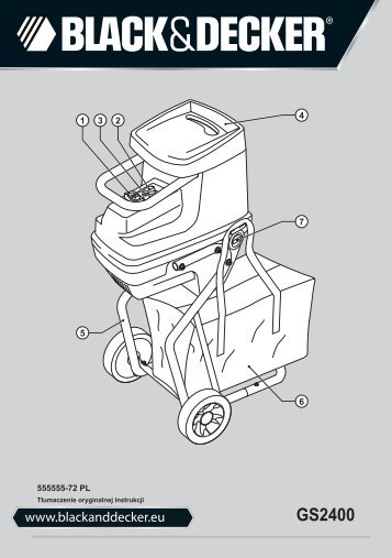 BlackandDecker Distruttore Giardin- Gs2400 - Type 1 - Instruction Manual (Polonia)