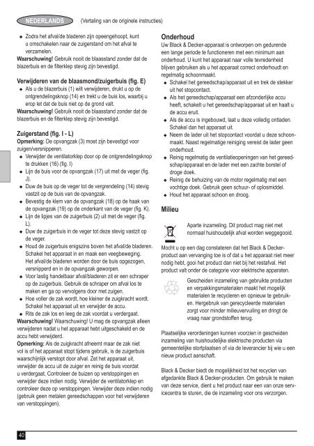 BlackandDecker Soffiante Depress- Gwc3600l - Type 1 - Instruction Manual (Europeo)