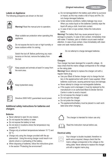 BlackandDecker Soffiante Depress- Gwc1800 - Type H1 - Instruction Manual (Inglese)