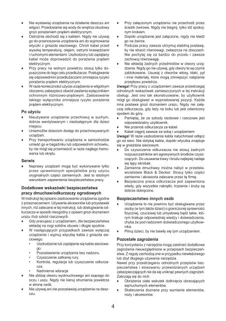 BlackandDecker Soffiante Depress- Gwc1800 - Type H1 - Instruction Manual (Polonia)