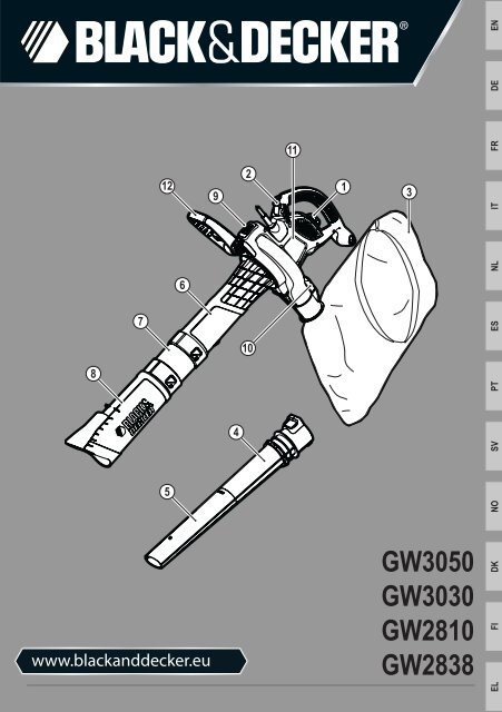 BlackandDecker Soffiante Depress- Gw2838 - Type 1 - Instruction Manual (Europeo)