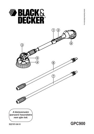 BlackandDecker Spazzola Elettrica- Gpc900 - Type 1 - Instruction Manual (Ungheria)
