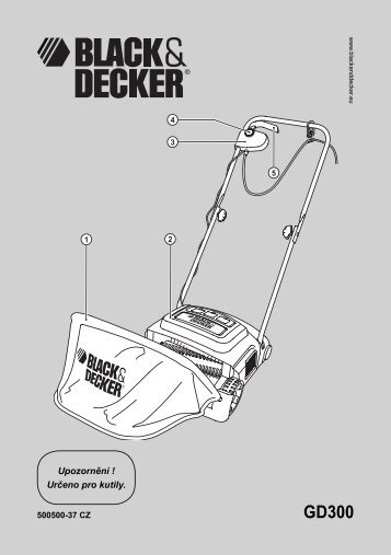 BlackandDecker Rastrello- Gd300 - Type 1 - Instruction Manual (Czech)