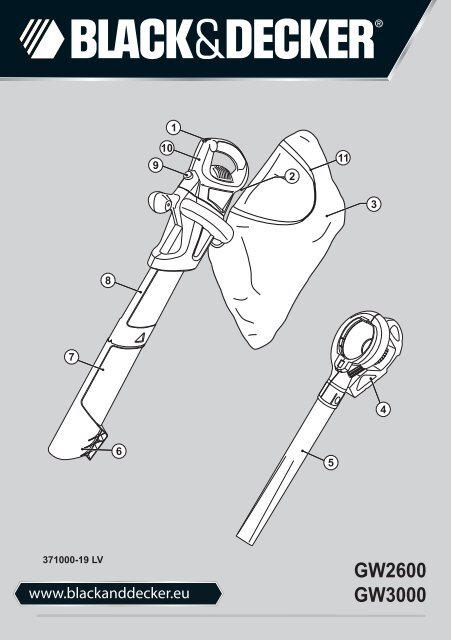 BlackandDecker Soffiante Depress- Gw2600 - Type 5 - Instruction Manual (Lettonia)