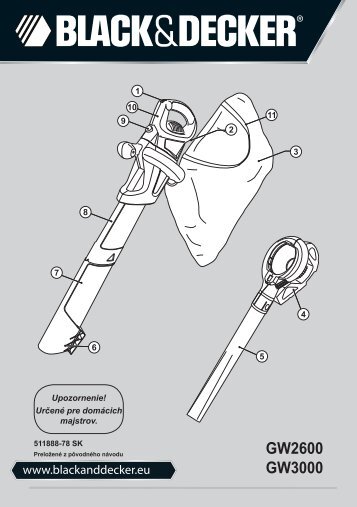 BlackandDecker Soffiatore- Gw3000 - Type 5 - Instruction Manual (Slovacco)