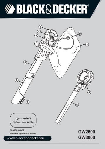 BlackandDecker Soffiatore- Gw3000 - Type 5 - Instruction Manual (Czech)