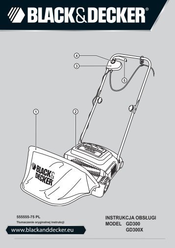 BlackandDecker Rastrello- Gd300x - Type 1 - Instruction Manual (Polonia)