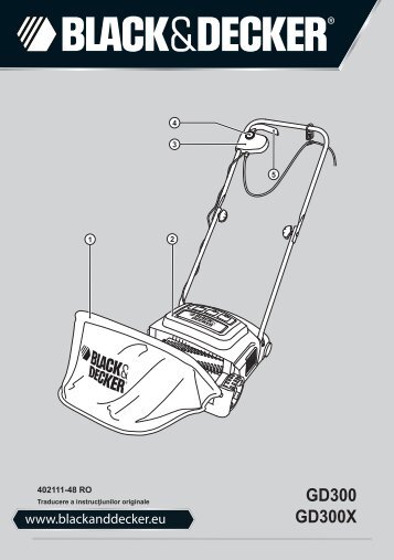 BlackandDecker Rastrello- Gd300x - Type 1 - Instruction Manual (Romania)