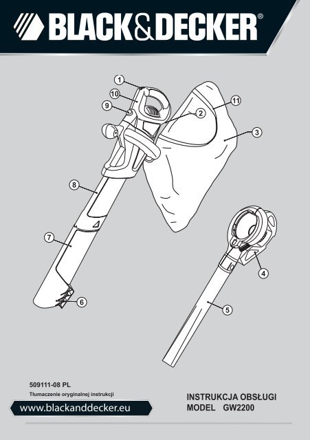 BlackandDecker Soffiante Depress- Gw2200 - Type 1 - Instruction Manual (Polonia)