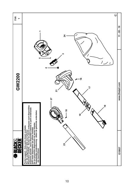 BlackandDecker Soffiante Depress- Gw2200 - Type 1 - Instruction Manual (Polonia)