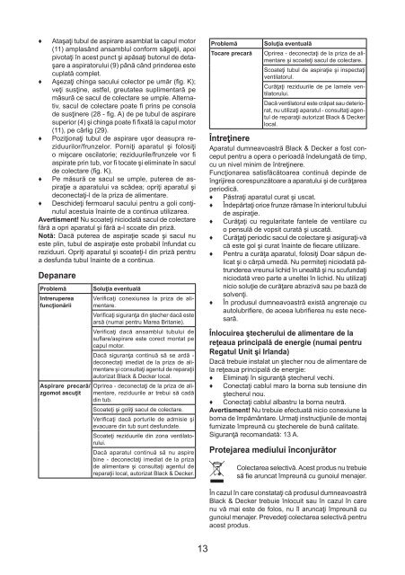 BlackandDecker Soffiante Depress- Gw3030 - Type 1 - Instruction Manual (Romania)