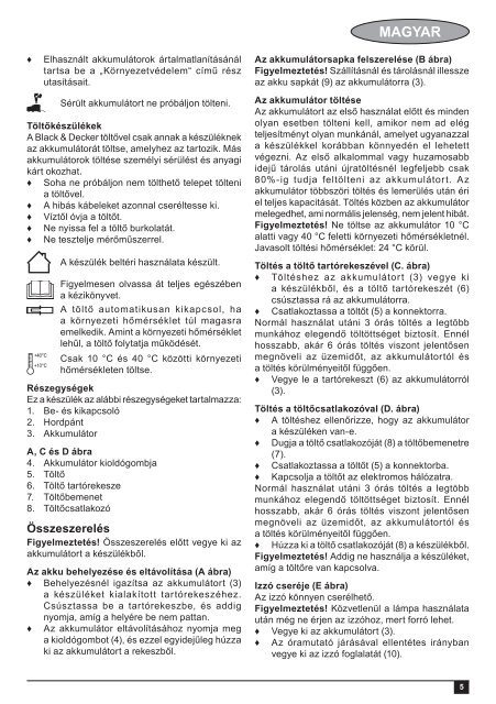 BlackandDecker Torcia- Fsl12 - Type H2 - Instruction Manual (Ungheria)