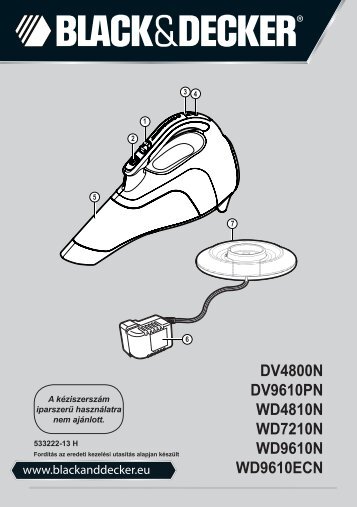 BlackandDecker Aspiratori Ricaricabili Portatili- Dv4800n - Type H1 - Instruction Manual (Ungheria)