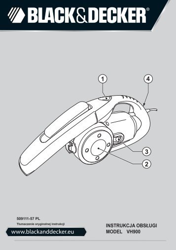 BlackandDecker Aspirapolvere- Vh900 - Type 1 - Instruction Manual (Polonia)