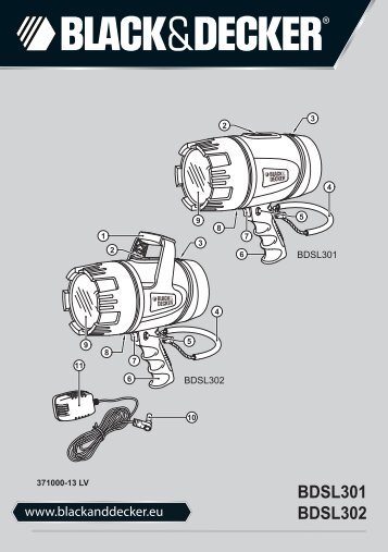 BlackandDecker Faretto- Bdsl301 - Type 1 - Instruction Manual (Lettonia)