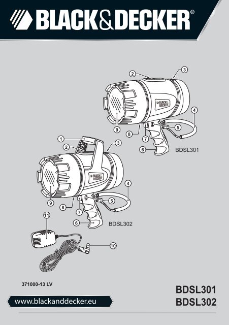 BlackandDecker Faretto- Bdsl301 - Type 1 - Instruction Manual (Lettonia)