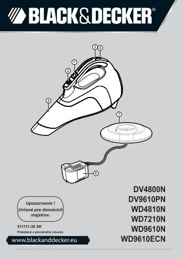 BlackandDecker Aspiratori Ricaricabili Portatili- Dv4800n - Type H1 - Instruction Manual (Slovacco)