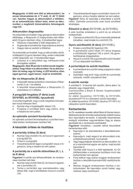 BlackandDecker Aspiratori Ricaricabili Portatili- Dv1410el - Type H1 - Instruction Manual (Ungheria)