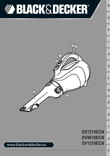 BlackandDecker Aspiratori Ricaricabili Portatili- Dv1210ecn - Type H1 - Instruction Manual (Europeo)