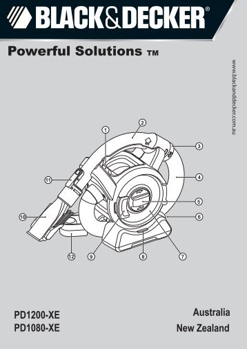 BlackandDecker Aspiratori Ricaricabili Portatili- Pd1080 - Type H1 - Instruction Manual (Australia Nuova Zelanda)