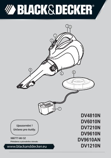 BlackandDecker Aspiratori Ricaricabili Portatili- Dv9610n - Type H1 - Instruction Manual (Czech)