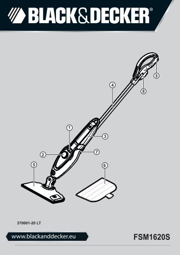 BlackandDecker Lavapavimenti A Vapore- Fsm1620 - Type 1 - Instruction Manual (Lituania)