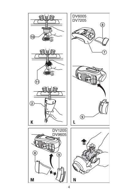 BlackandDecker Aspiratori Ricaricabili Portatili- Dv9605tn - Type H1 - Instruction Manual (Ungheria)