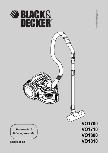 BlackandDecker Aspirapolvere- Vo1810 - Type 2 - Instruction Manual (Czech)