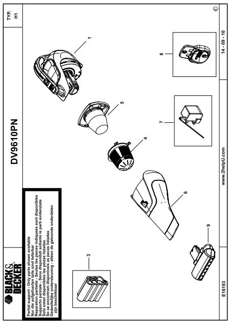 BlackandDecker Aspipolv Bagno/asciu- Wd9610 - Type H1 - Instruction Manual (Inglese)