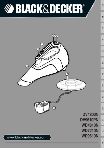 BlackandDecker Aspipolv Bagno/asciu- Wd9610 - Type H1 - Instruction Manual (Europeo)