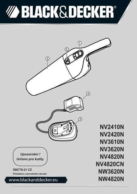 BlackandDecker Aspipolv Bagno/asciu- Nw4820n - Type H1 - Instruction Manual (Czech)