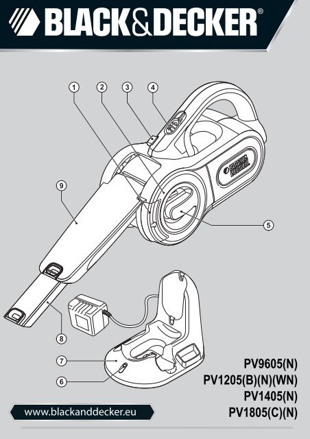 BlackandDecker Aspiratori Ricaricabili Portatili- Pv1405 - Type H2 - Instruction Manual (Europeo)