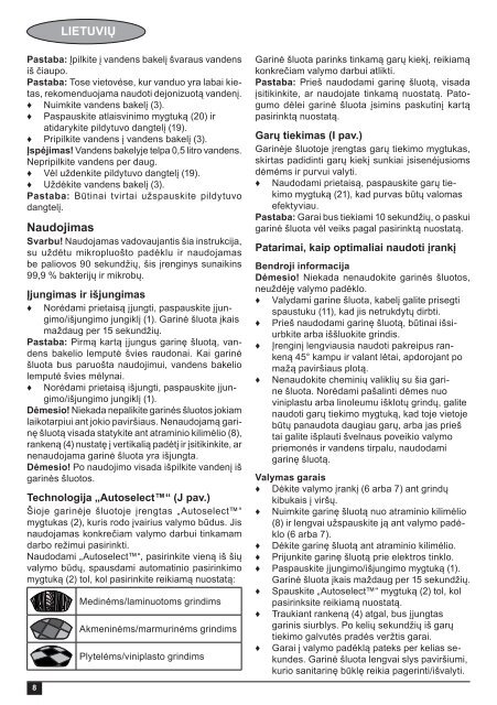 BlackandDecker Lavapavimenti A Vapore- Fsm1630 - Type 1 - Instruction Manual (Lituania)