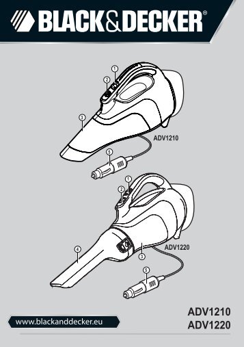 BlackandDecker Aspirapolv Per Auto- Adv1220 - Type H1 - Instruction Manual (Europeo Orientale)