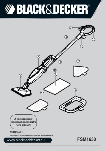 BlackandDecker Lavapavimenti A Vapore- Fsm1630 - Type 1 - Instruction Manual (Ungheria)